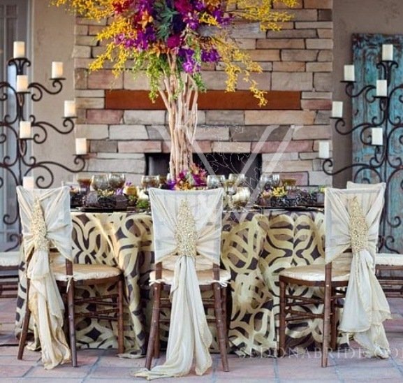 Stylish luxury Reception table set up