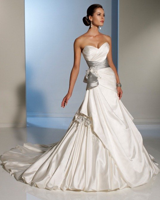 Elegant Silver and ivory_by Sophia Tolli Bridal Gown collection_Y11201