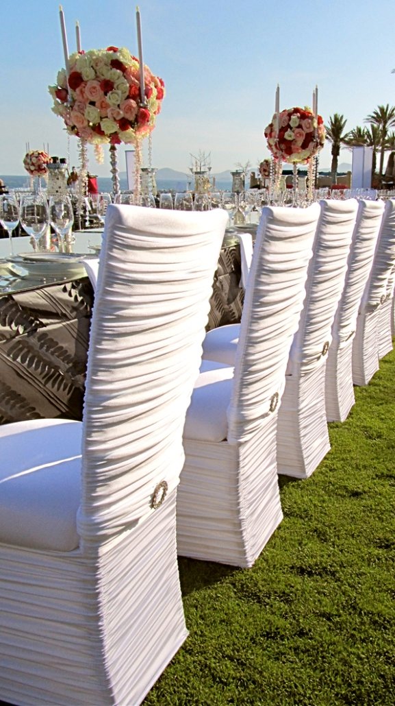Elegant white reception chair decoration-