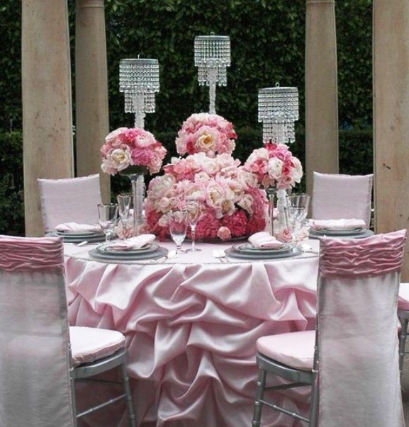 Light pink wedding-chair-cover-ideas Spring Wedding Color Themes