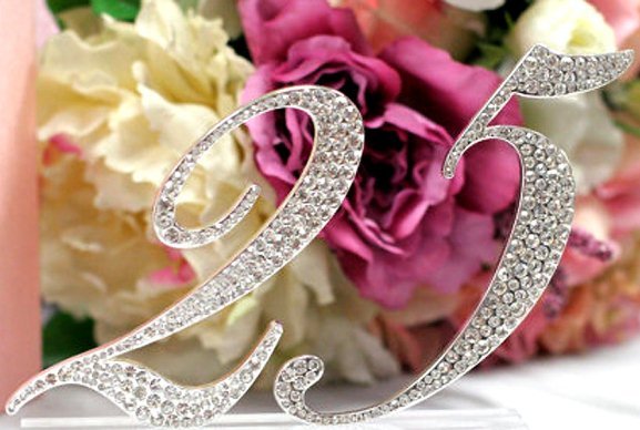 Rhinestone wedding reception Table Numbers ideas