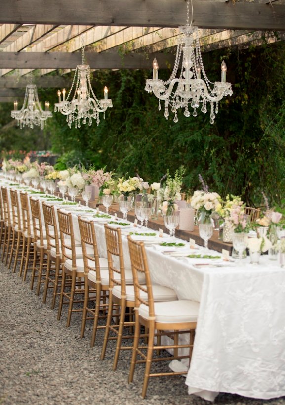 Victorian gaden inspired wedding reception theme
