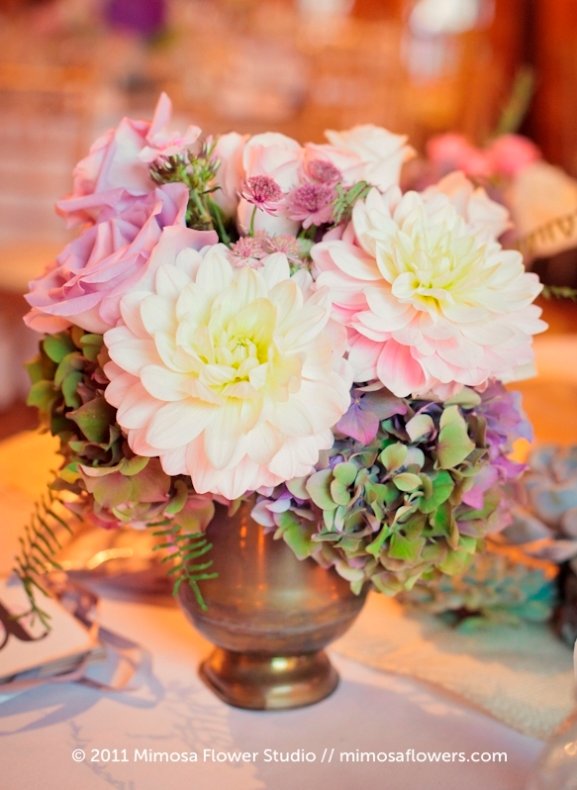 vintage chic modern wedding reception flowers centerpiecesjpg