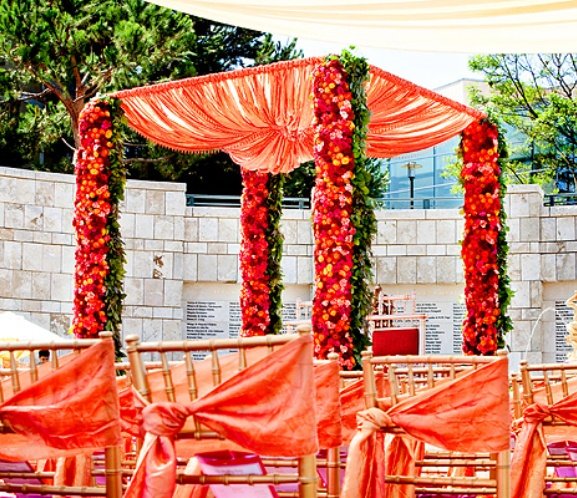 Moroccan Inspired Wedding ceremony arch decoration