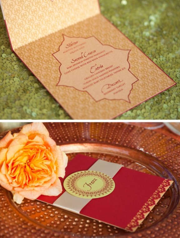 Moroccan wedding theme invitations