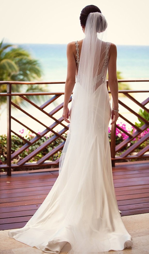 Cancun Luxury wedding dress photo