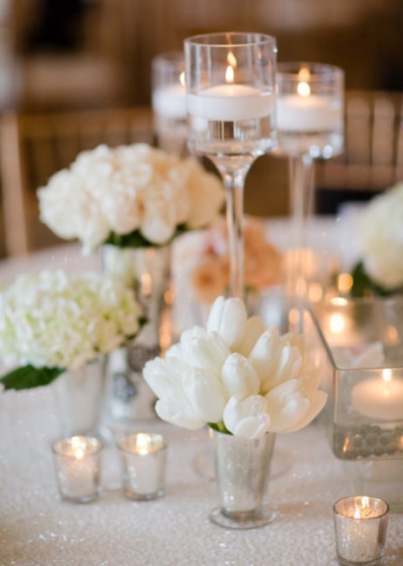 Candlelight Wedding Ceremony Ideas_Glass Stem Vase