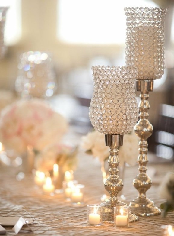 Wedding Candle Decorations Luxury Crystal Candle Centerpiece
