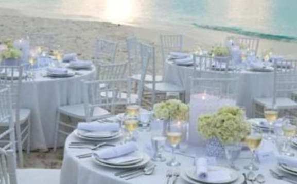 Stylish Beach Wedding Reception