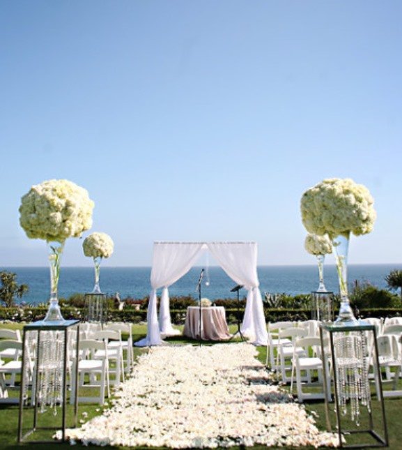 Stylish Destination Beach Wedding Ceremony decorations