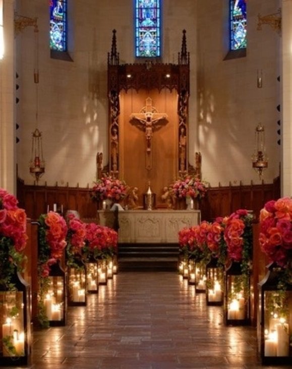 Church Candles ceremony decorations