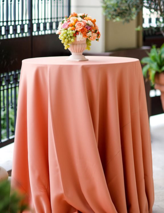 Outdoor wedding reception cocktail hour decorations