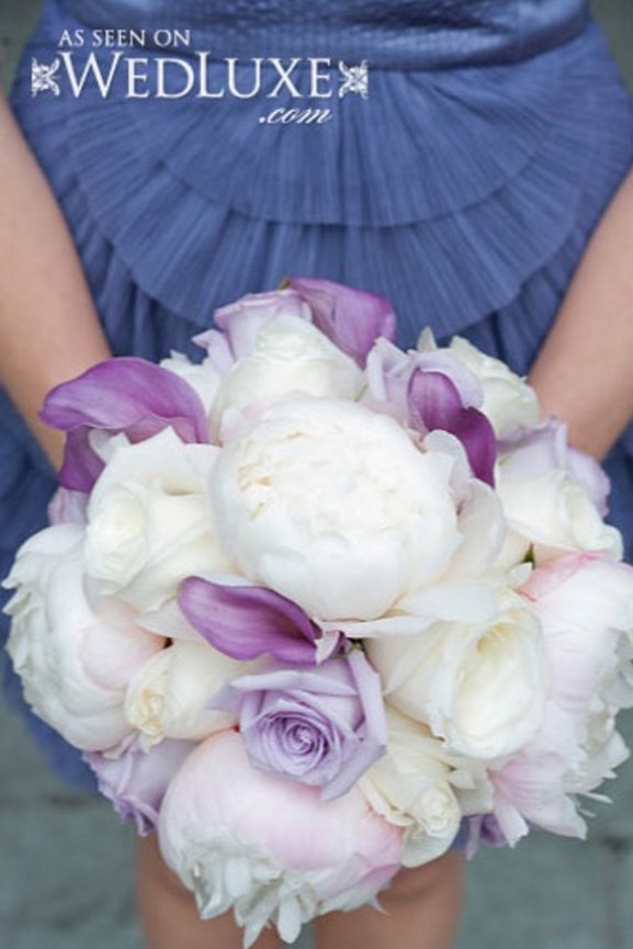 Lavender bridesmaids bouquet