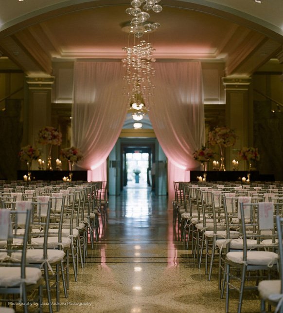 Silver Wedding Theme Inddor Ceremony Decorations