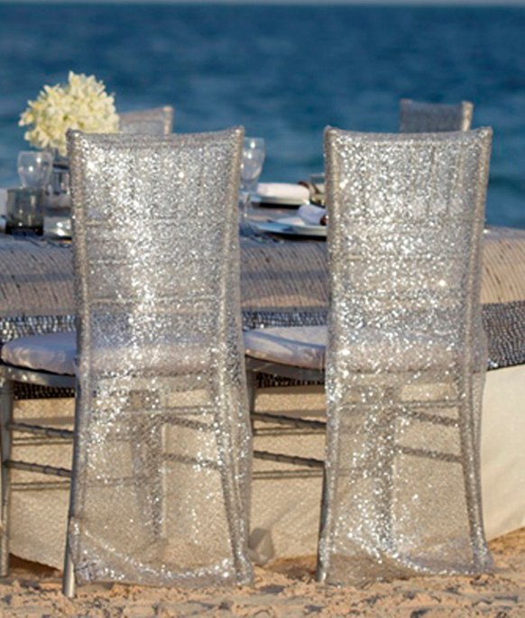Silver Weddng Theme destination weddings All inclusive beach reception1
