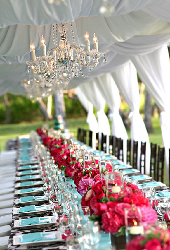 Stylish Tented Wedding Reception Tablescapes
