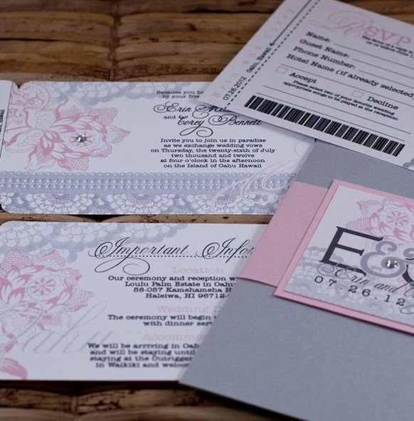 Stylish Save the Dates crystals Destination wedding invitations with