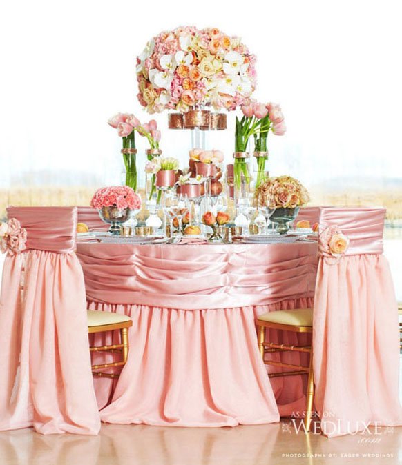 2014 Spring wedding table linen decorations
