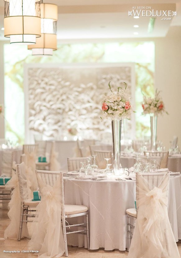 Luxury White Wedding Reception Decorations