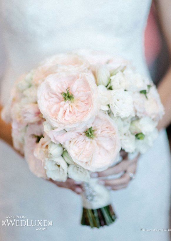 Luxury white and blush pink Bridal bouquet