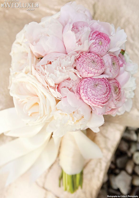 luxury blush pink and ivory wedding bouquet