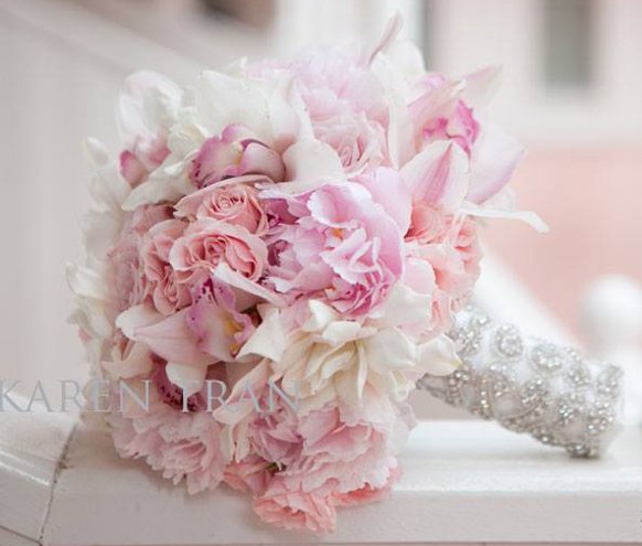 luxury blush pink wedding bouquet