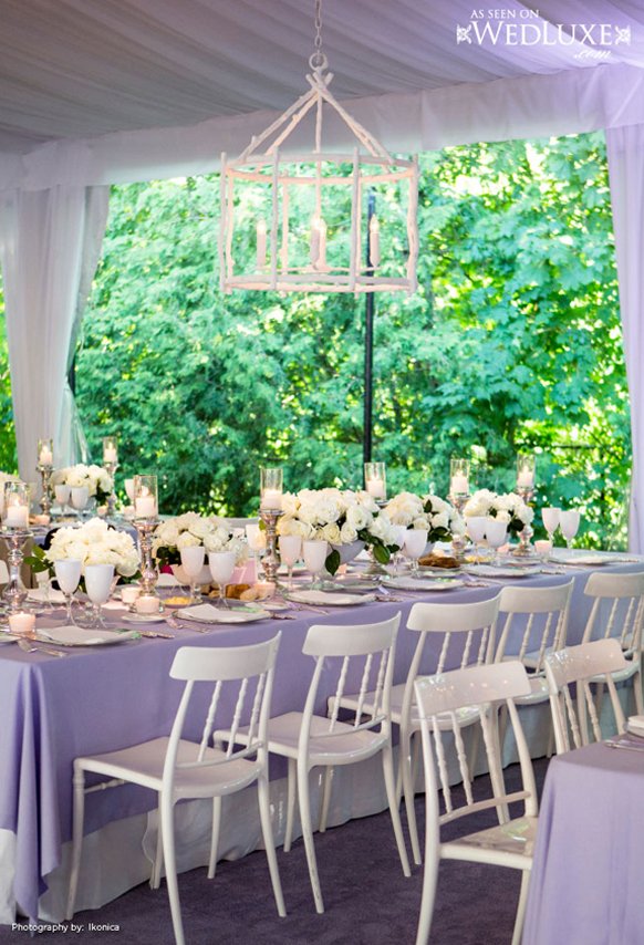 2014 Silver Lavender  outdoor tent reception decorations