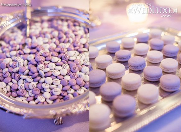 2014 Silver Lavender  wedding desert bar decorations