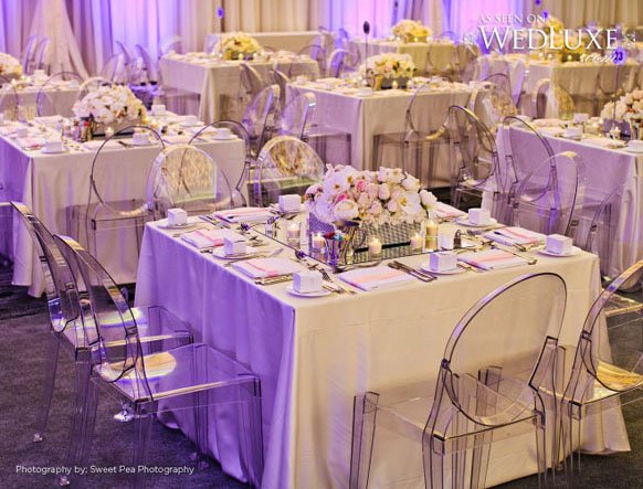 2014 ivory champagne modern wedding reception decorations