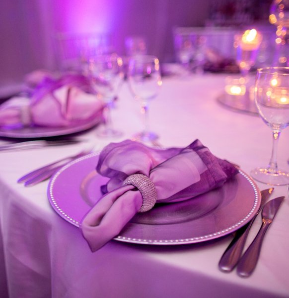 Stylish Caribbean Destination Wedding Reception table decorations