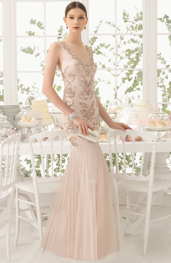2015 blush pink sequin bridesmaid desses by Airebarcelona_fiesta 2