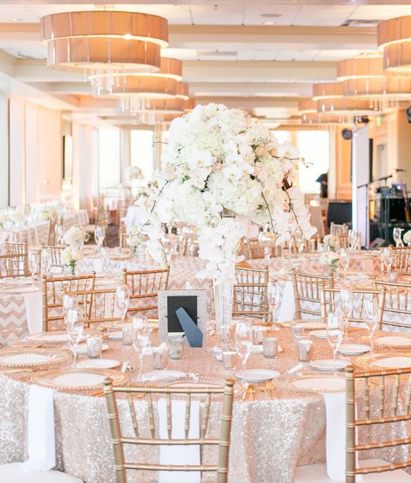 Glam Glitter Wedding Theme Wedding Reception Decorations