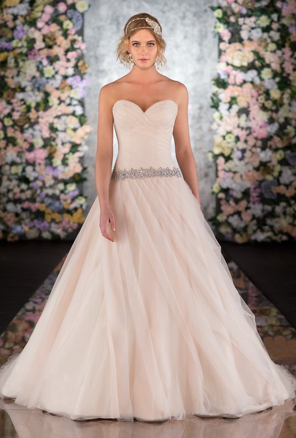 Martina Liana designer 2015 blush pink wedding dress collection 551