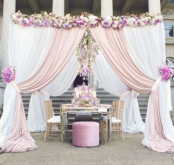 Wedding Ceremony Arch Ideas_Lavender theme