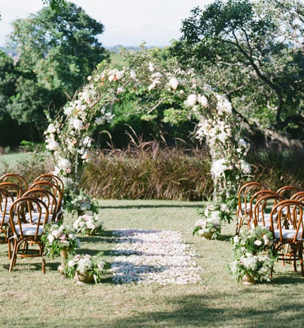2015 bohemian chic wedding cerenomy decorations ideas