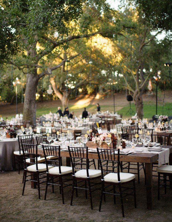 outdoor Garden elegant garden wedding long table reception _next_exit_wedding_photograph