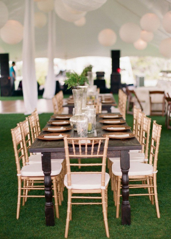 outdoor tented wedding long table reception _Fine Art Wedding Photography