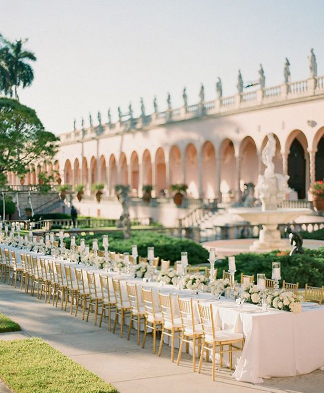 Outdoor long table reception KT Merry Photography