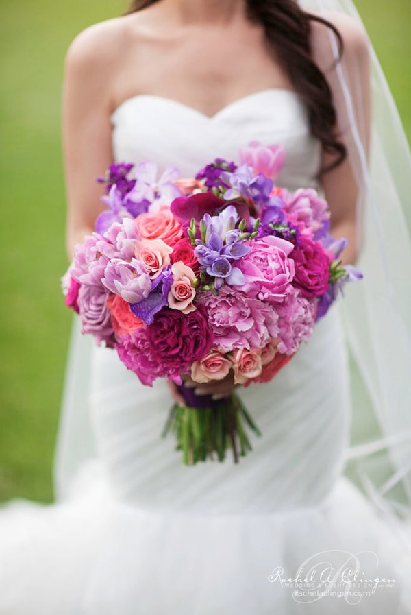 Top 25 Wedding Bouquets-Purple pink Bouquet