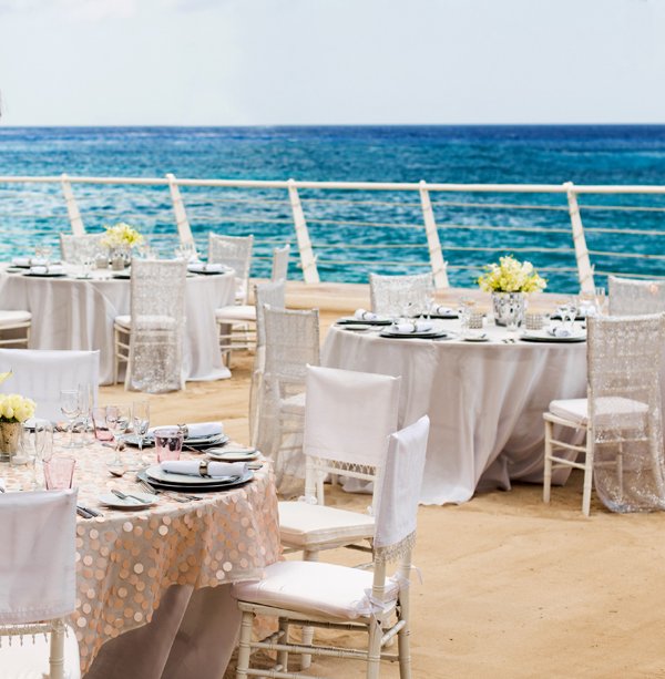 Cozumel Ocean Front Wedding Terrace Reception
