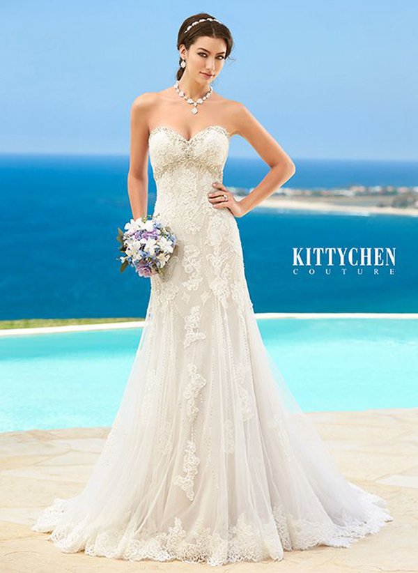 Luxury Caribbean Destination Wedding Dresses by Kitty Chen Couture- Kayla