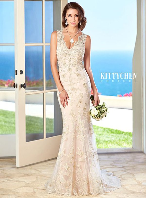 Luxury Caribbean Destination Wedding Dresses by KittyChen Couture - Fiona