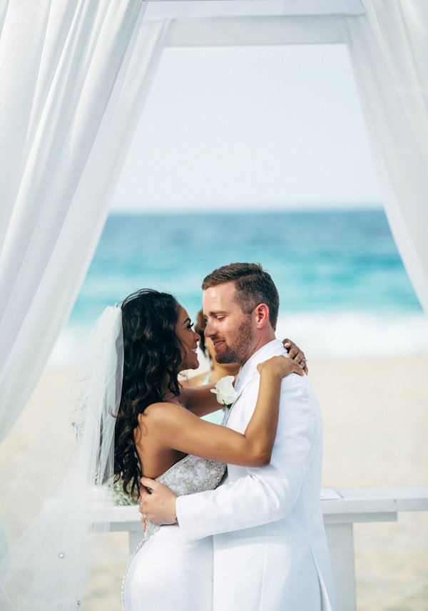 Glam Hard Rock Punta Cana Wedding ceremony Bride and groom By Weddings Romantique
