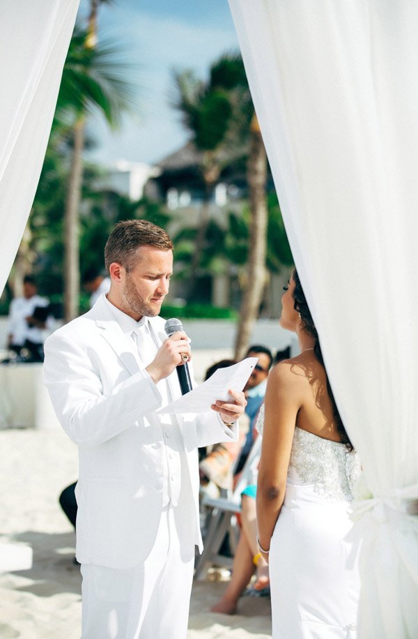 Glam Hard Rock Punta Cana Wedding ceremony vows By Weddings Romantique