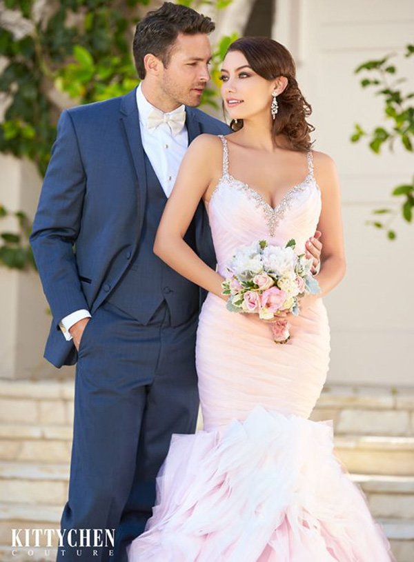 Rose Quartz Blush Pink Wedding Dresses _ Bridal Gowns KittyChen Couture - Paloma