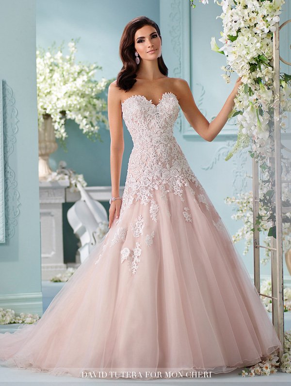 Rose Quartz Blush Pink Wedding Dresses _ David-tutera-for-mon-cheri wedding dresses _216234-azure