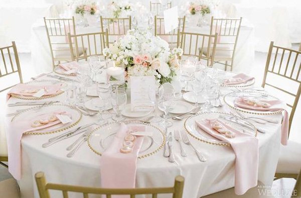 Rose Quartz Blush PinkWedding Reception Decorations_Photography by Mango Studios