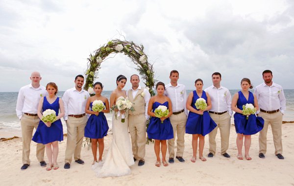 Bohemian Chic Caribbean Beach Wedding Bridal Party 2_by Weddings Romantique