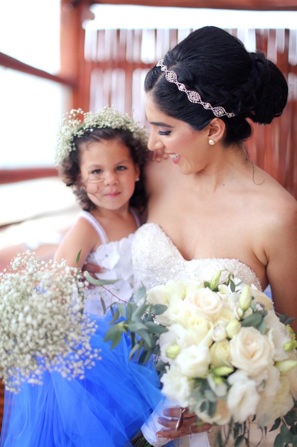 Bohemian Chic Caribbean Royal Blue Bridesmaids DressTheme Flower girl dress idea _by Weddings Romantique