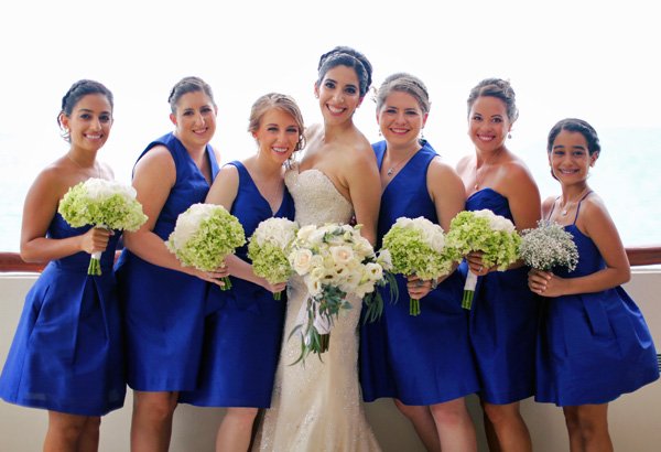 Bohemian Chic Caribbean Royal Blue Bridesmaids DressTheme _by Weddings Romantique